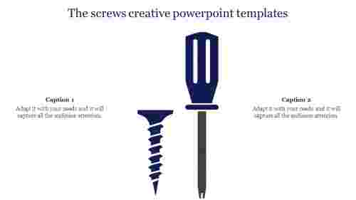 creative powerpoint templates-The screws creative powerpoint templates-Blue